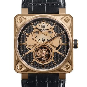 Réplique Bell & Ross Instrument BR 01 Collection - BR 01 Tourbillon en or rose de carbone montre