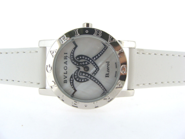 Réplique Bvlgari B.zerol 1 Quartz with White MOP Dial and White Leather Strap Lady size Réplique Bvlgari B.zerol 1 Quartz with White MOP Dial and White Leather Strap Lady size
