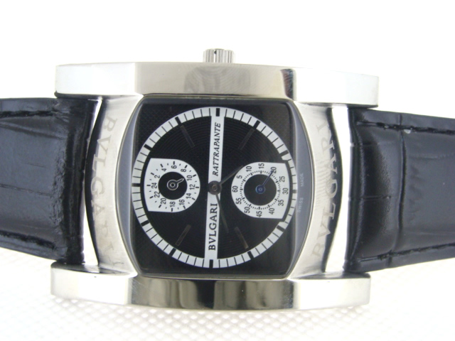 Réplique Bvlgari Japanese Quartz Movement with stopmontre & black dial Réplique Bvlgari Japanese Quartz Movement with stopmontre & black dial