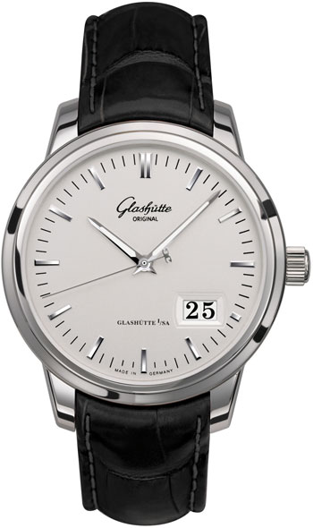 Réplique Glashutte Senator Panorama Date hommes montre 39-42-04-22-04