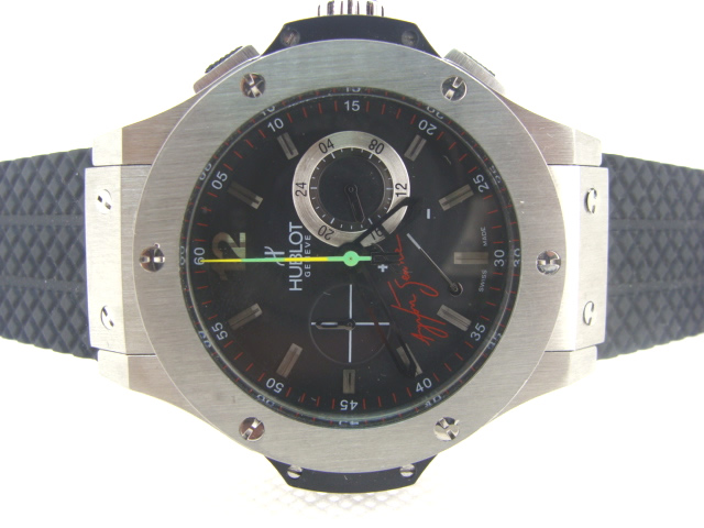 Réplique Hublot Big Bang Chronograph Miyota Quartz Movement Full Steel Case with Black Dial-Silver Markers an