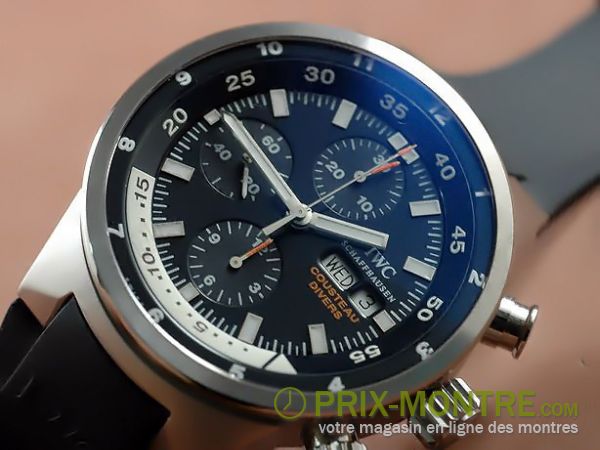 IWC Aquatimer Chrono Montres Cousteau Divers SS Blue A-7750