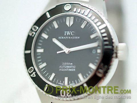 IWC Aquatimer Montres TPS SS Black ETA Swiss 2824-2