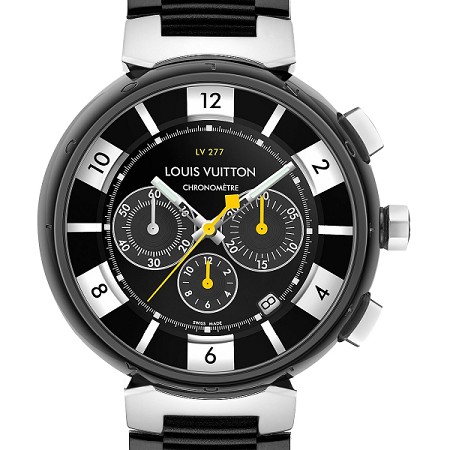 Replique Louis Vuitton Tambour in Black Q114K0 montre