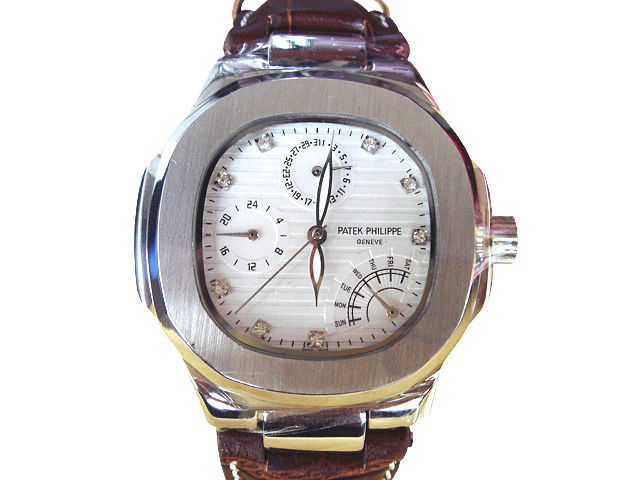 Réplique Patek Philippe Nautilus Moonphase 3712 Power Reserve Working Automatique with White Dial