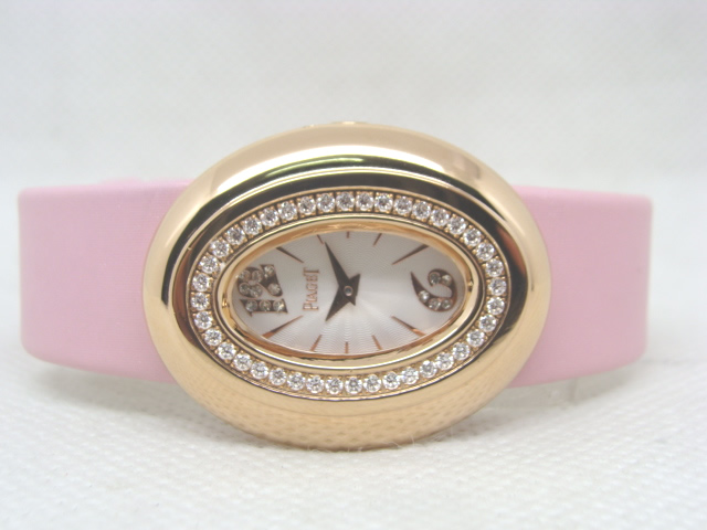 Réplique Piaget Dream Team No1 Rose Gold Case with Diamond Bezel-White Dial
