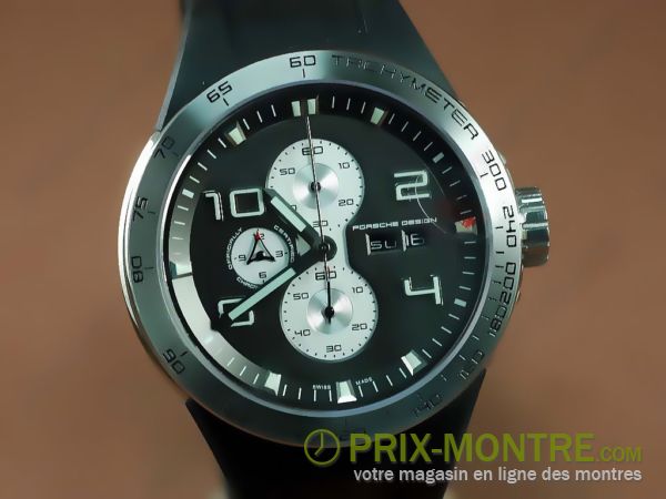 Porsche Design Flat Montres 6340 ss 6 Chrono / Jap RU Black Chrono Quartz