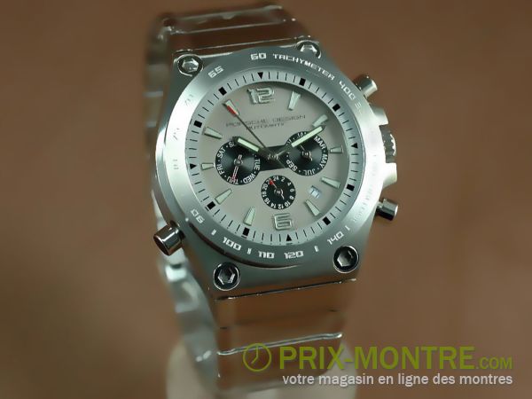 Porsche Design montres classiques de travail Chronographe avec cadran blanc-saphir