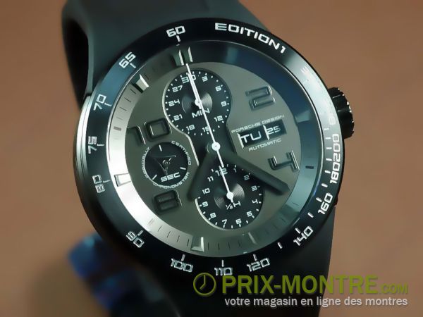 Porsche Design Flat 6 Montres Chrono Limited SS / Asie RU Black 7750 28,8