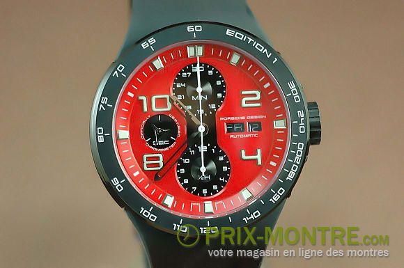 Montres Porsche Design Porsche Design Flat 6 Montres Chrono Limited SS / Asie RU-Rouge 7750 28,8