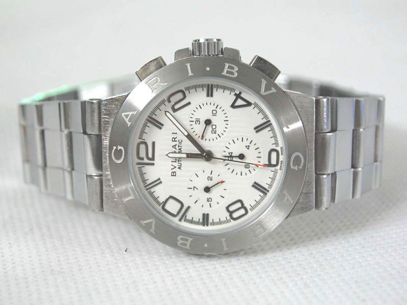 Réplique Replique Bulgari Bulgari-Bulgari Chronograph hommes montre BB63BSSDCH.N