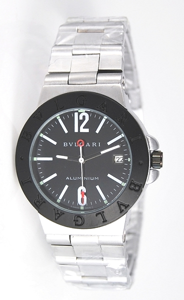 Réplique Replique Bvlgari Diagono Aluminium hommes montre with black Dial