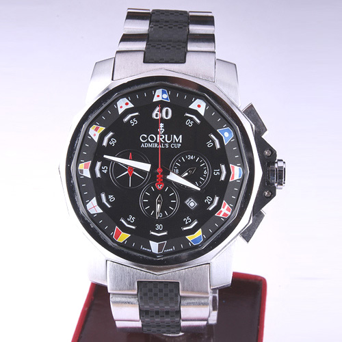 Réplique Replique Corum Admiral's cup Working Chronograph Automatique Movement with Black Dial-02