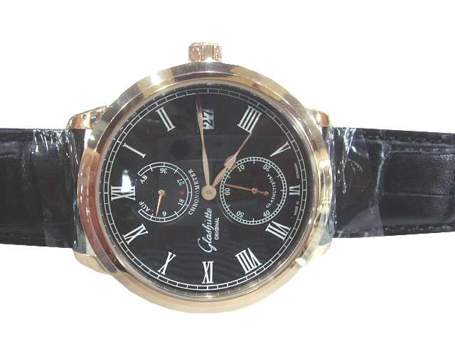 Réplique Replique Glashutte Panomatic Chronograph Black dial GLA017 Watches