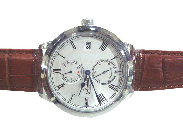Réplique Replique Glashutte Panomatic Chronograph White dial GLA018 Watches