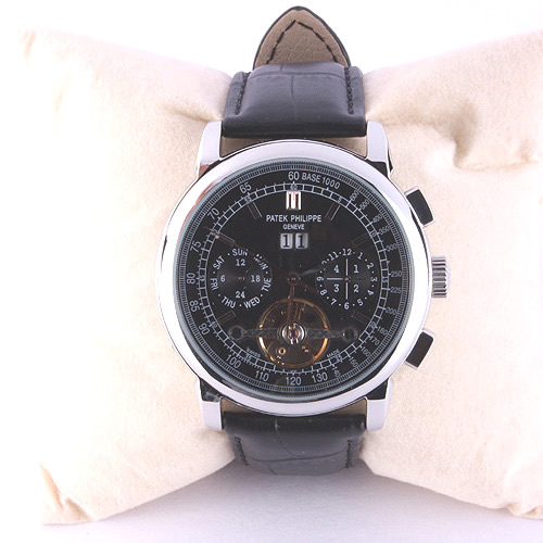 Réplique Replique Patek Tourbillon Chronograph hommes montre T2-3672