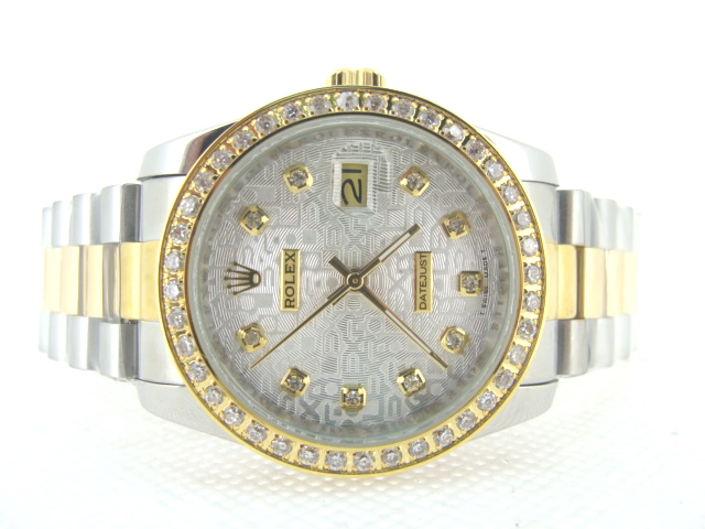 Réplique Replique Rolex Datejust hommes montre with Diamonds Gold Case