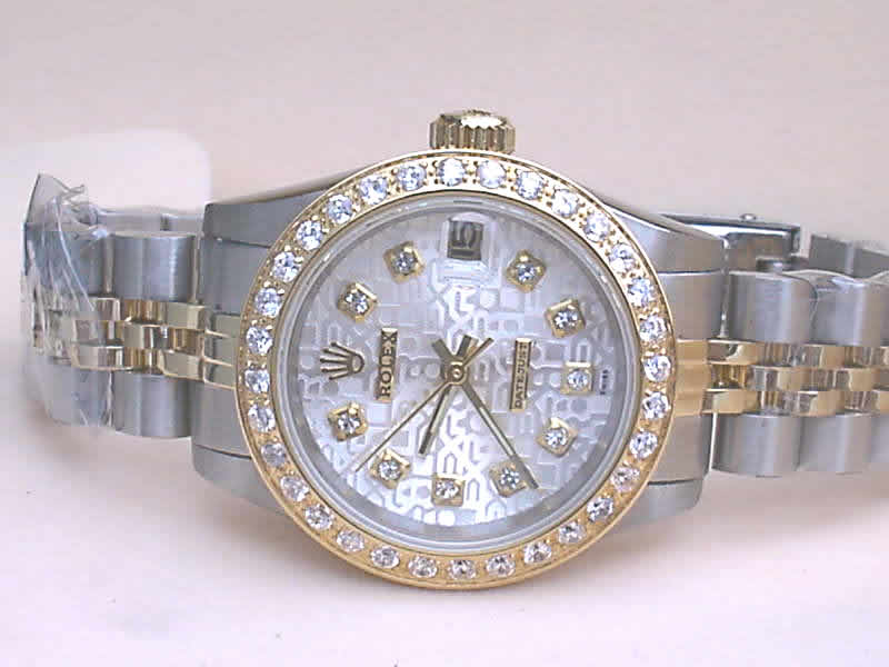 Réplique Replique Rolex Datejusts Jubilee Datejust 18k & SS 18k & SS Silver computer dial diamond hour