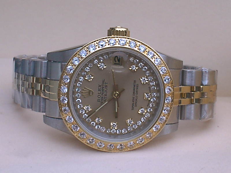 Réplique Replique Rolex Datejusts Jubilee Datejust 18k & SS Pearl dial roman numeral hour markers RLLQ14 W