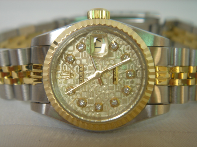 Réplique Replique Rolex Datejusts Jubilee Datejust SS Stainless Steel Glod Computer Dial Diamond Hour markers