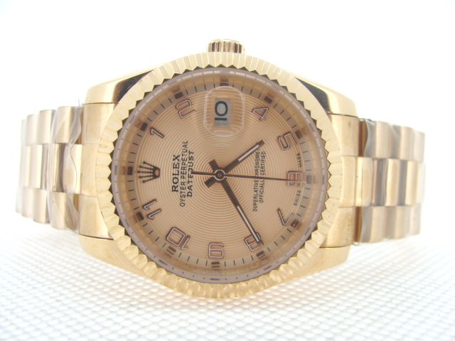 Réplique Replique Rolex Datejusts Oyster Datejust 18k & SS Black Dial Arabic Hour Markers II RX4007 Watche
