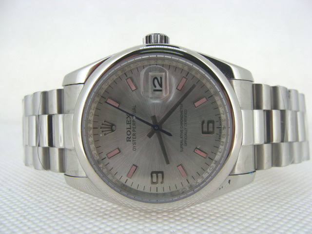 Réplique Replique Rolex Datejusts Oyster Day date Grey Dial Hour Markers RX4021-2 Watches