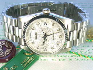 Réplique Replique Rolex Day-Date Champagne Computer Dial Diamond Hour Markers RX4532-S2 Watches
