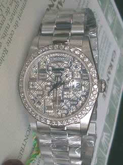 Réplique Replique Rolex Day-Date Full Diamond Computer Dial -Diamond Bezel RX8021-D1 Watches
