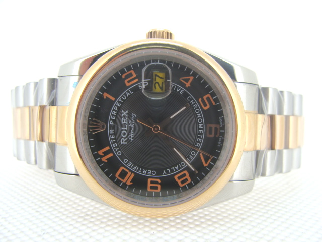 Réplique Replique Rolex Sports Modèles Air King SS Black Dial Orange Arabic Hour Markers RX5057 Watches