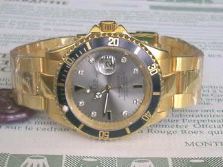 Réplique Replique Rolex Submariner Date hommes montre Blackblue Diamond 16625