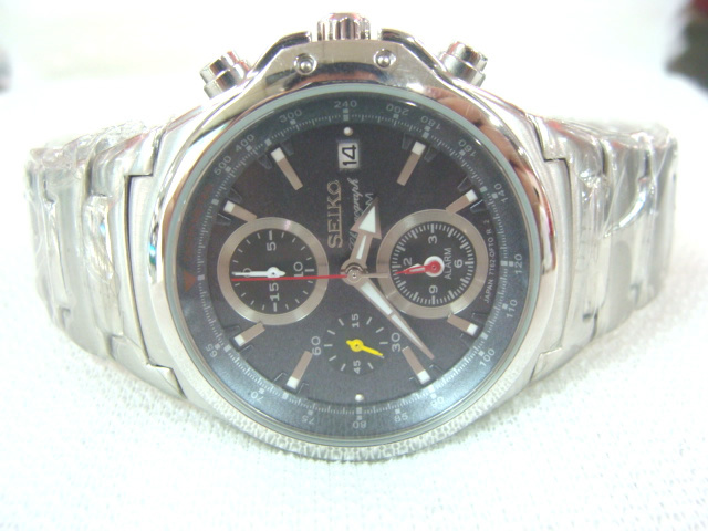 Réplique Seiko Alarm Chronograph Steel White hommes montre SNAA64