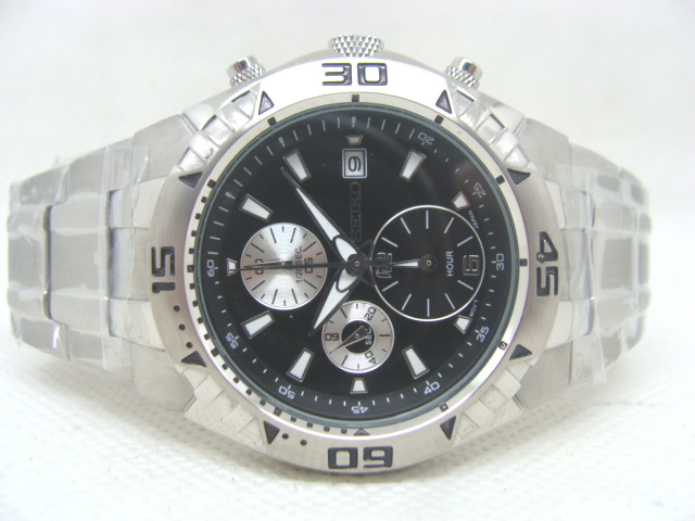 Réplique Seiko Velatura Chronograph Black 1