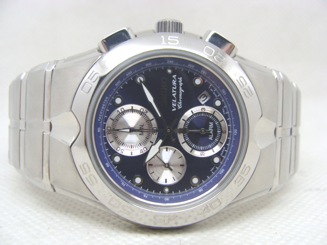 Réplique Seiko Velatura Chronograph Blue 2