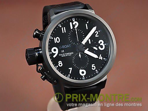Montres U-Boat Flightdeck PVD 50mm / Le Black / Ipod A-7750 28800bph