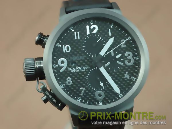 Montres U-Boat Flightdeck PVD 50mm / LE FC Black A-7750 28800bph