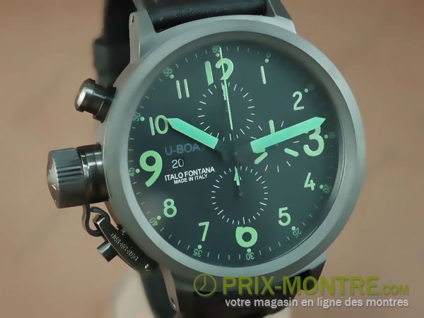Montres U-Boat Flightdeck SS 50mm / PVD LE / vert A-7750 28800bph