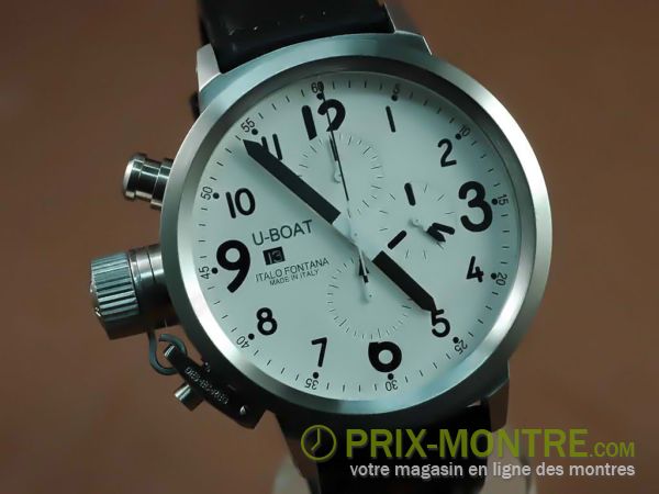 Montres U-Boat Flightdeck SS 50mm / LE White A-7750 28800bph