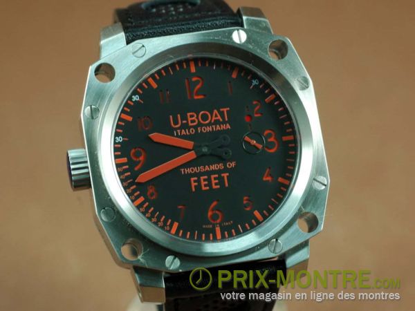 Montres U-Boat milliers de SS Pieds / LE Noir / Rouge suisse Unitas 7750
