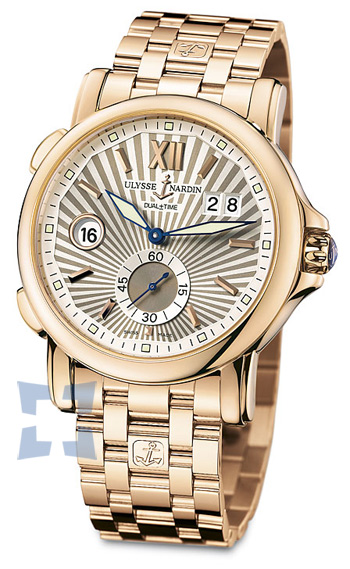 Réplique Ulysse Nardin Dual Time 42 mm hommes montre 246-55-8-30