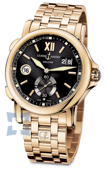 Réplique Ulysse Nardin Dual Time 42 mm hommes montre 246-55-8-32