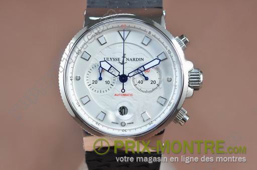 Ulysse Nardin Montres Chronographe SS Marine Wht RU / A-7750sec @ 3