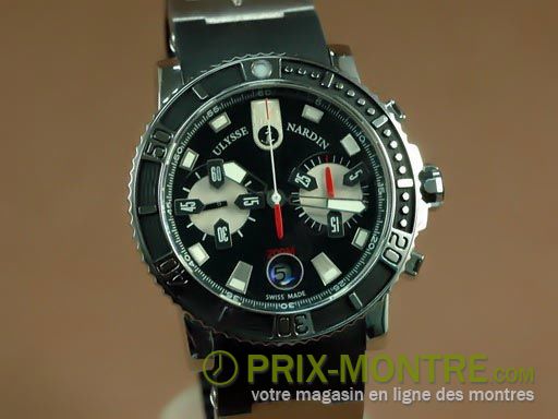 Ulysse Nardin Maxi Marine Montres Chrono Blk SS Blk RU / A-7750 28800