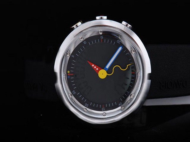 Alain Silberstein Black Rubber Strap Montre