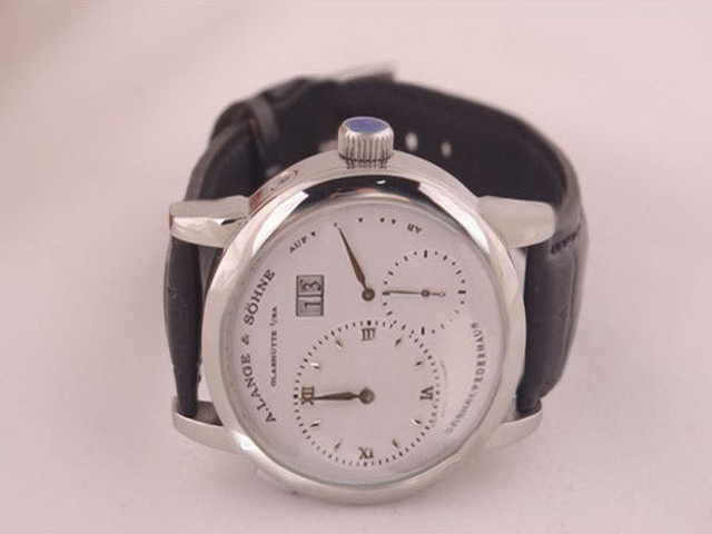 A.Lange&Sohne White Dial and Leather Strap Montre
