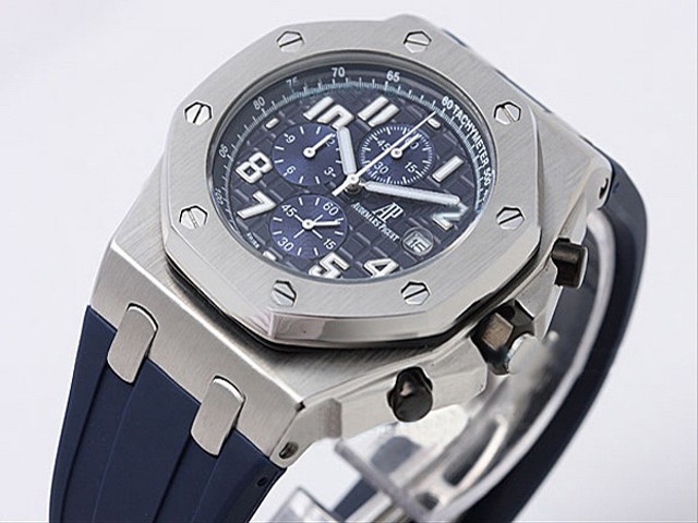 Audemars Piguet Blue Dial and Strap-White Marking Montre