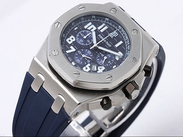 Audemars Piguet Blue Dial and Strap-White Marking Montre