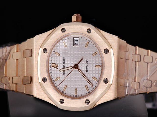 Audemars Piguet Gold Marking,Gold Bezel and White Dial Montre