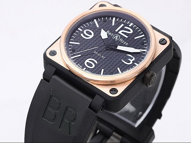 Bell&Ross Rose Gold Case with Black Dial Montre Bell&Ross Rose Gold Case with Black Dial Montre
