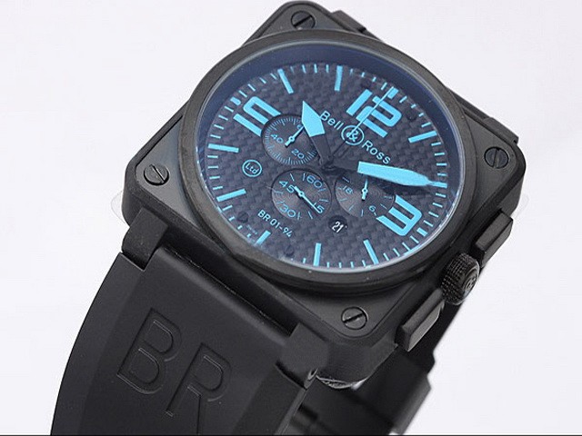 Bell&Ross PVD Case with Black Dial and Blue Marking Montre