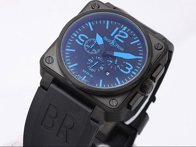 Bell&Ross PVD Case with Blue Dial and Marking Montre